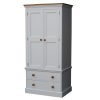 Wiltshire Bedroom Wardrobe Double with 2 Drawers - Soft Cotton